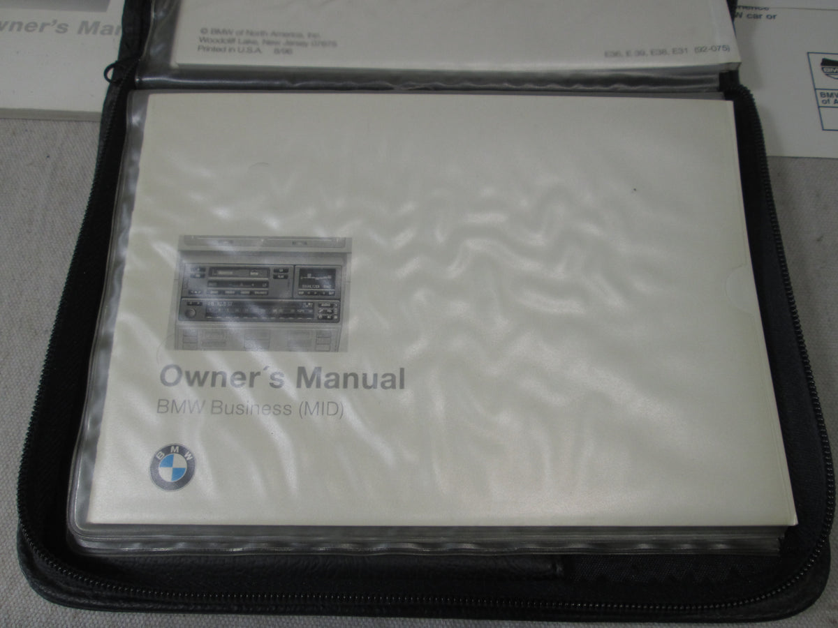 BMW E38 740i 740iL 750iL owners manual Allums Imports