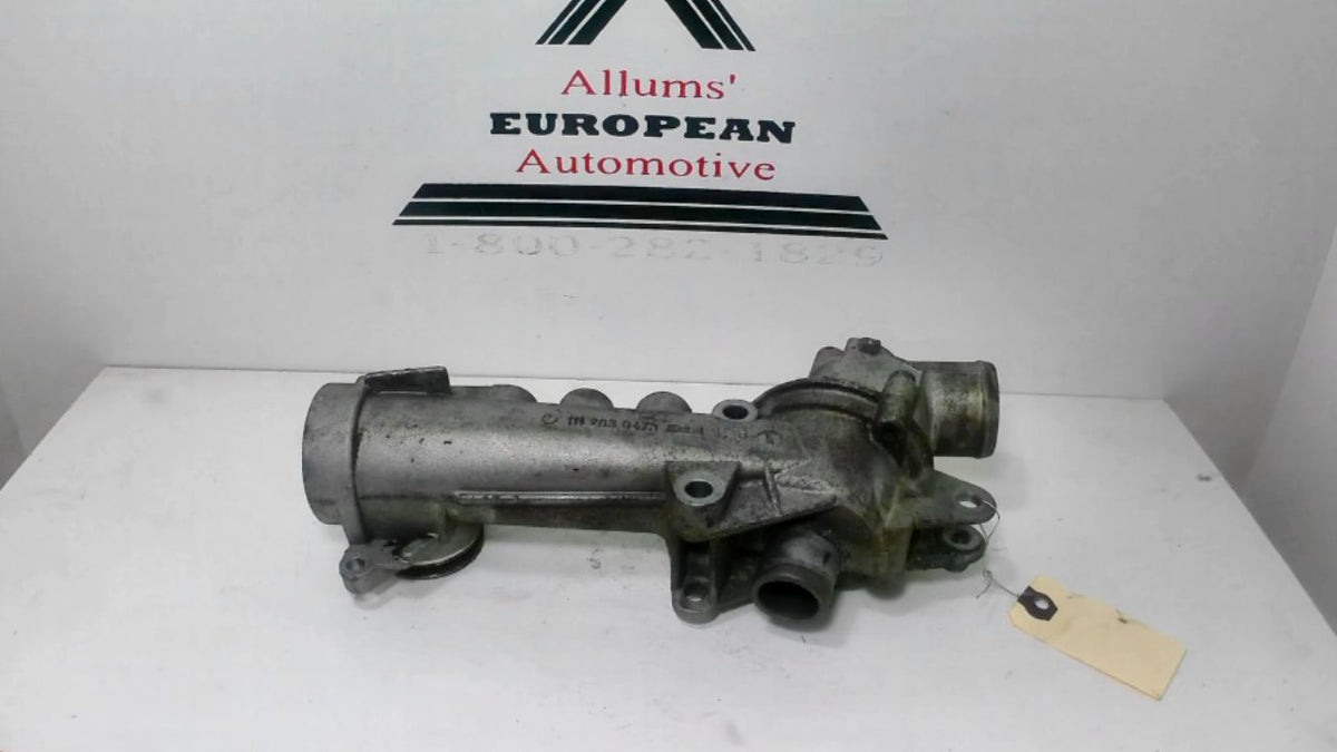 Mercedes W203 C230 thermostat housing cover 1112030473 Allums Imports