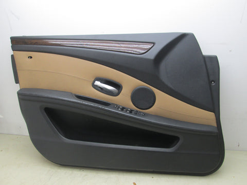 BMW E60 525i 535i 545i left front door panel black brown (USED)