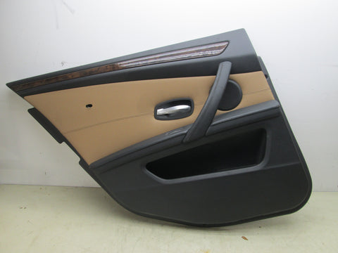 BMW E60 525i 535i 545i left rear door panel black brown (USED)