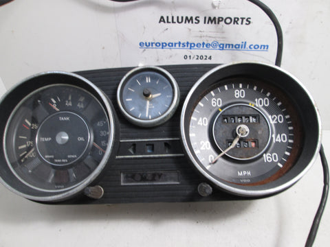 Mercedes W108 280SEL 300SEL Instrument Cluster Speedometer 17K 160MPH (USED)