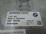 BMW E90 328i ignition lock set key ECU DME MSV80 glove door handle 7567362 (USED)