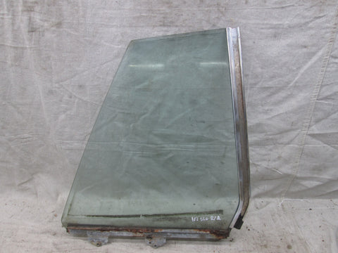 Mercedes R107 450SLC 380SLC right rear quarter window glass RUSTED RAIL#2