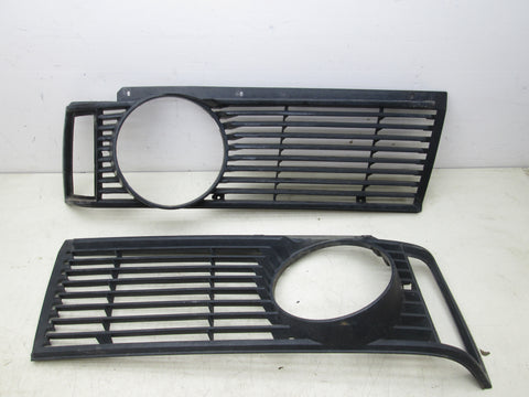 BMW E21 Euro 320i 320is 323i Left/Right Single Headlight Grille Set OEM (USED)