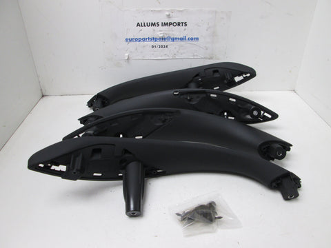 BMW F30 F31 F80 Front/Rear 4 Piece Inner Door Handle Trim Black (NEW)