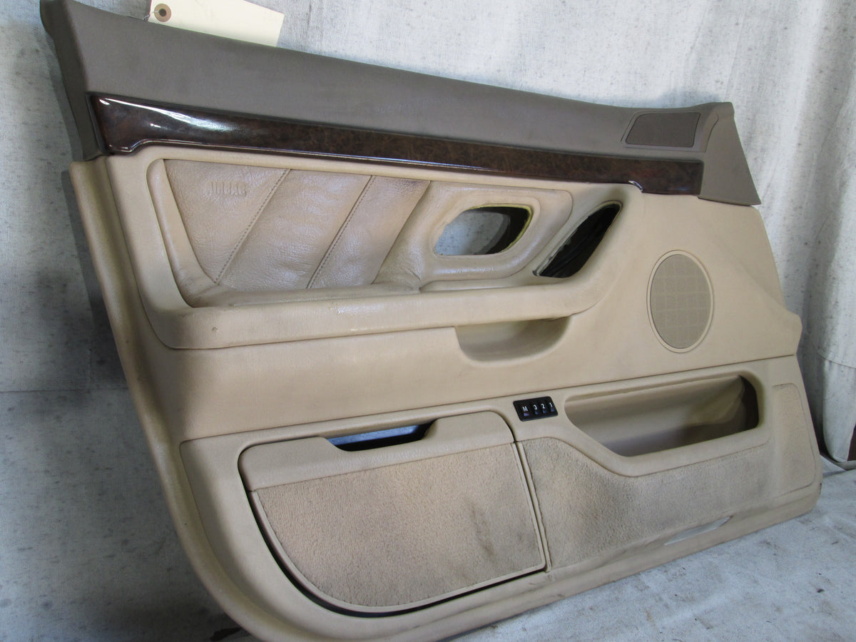BMW E38 750iL 740iL 740i left front door panel tan – Allums Imports
