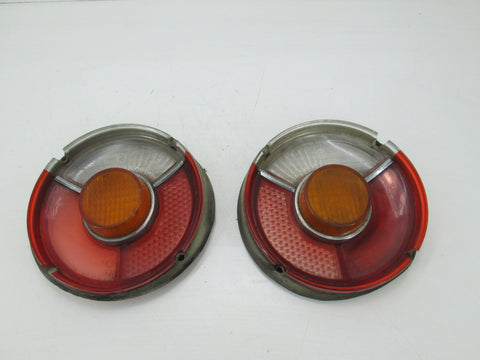 BMW 2002 1600 1800 2002Tii Roundie Tail Light Lens Pair (USED)