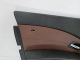 BMW E60 525i 530i 550i left front black brown door panel (USED)