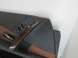 BMW E60 525i 530i 550i left front black brown door panel (USED)