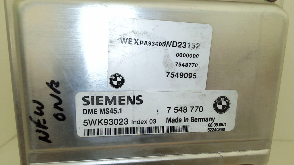 BMW DME ECU Engine Control Module 7548770 7546095 5WK93023 (USED ...