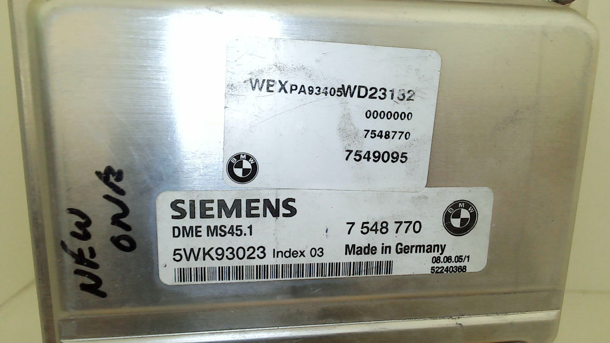 BMW DME ECU Engine Control Module 7548770 7546095 5WK93023 (USED ...