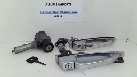 Mercedes W107 R107 350SL 450SL 72-80 Ignition Lock Housing w/Key 1164620279 w/ Door Handles #1106 (USED)