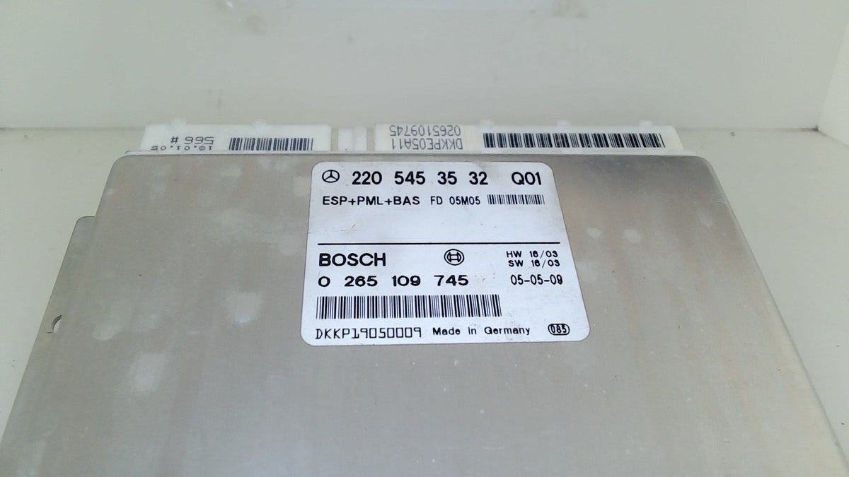 Mercedes ESP BAS Control Module 2205453532 Bosch 0265109745 (USED ...