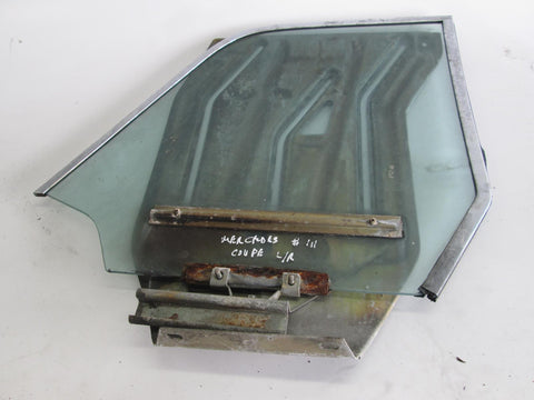 Mercedes W111 Coupe left rear window regulator door glass