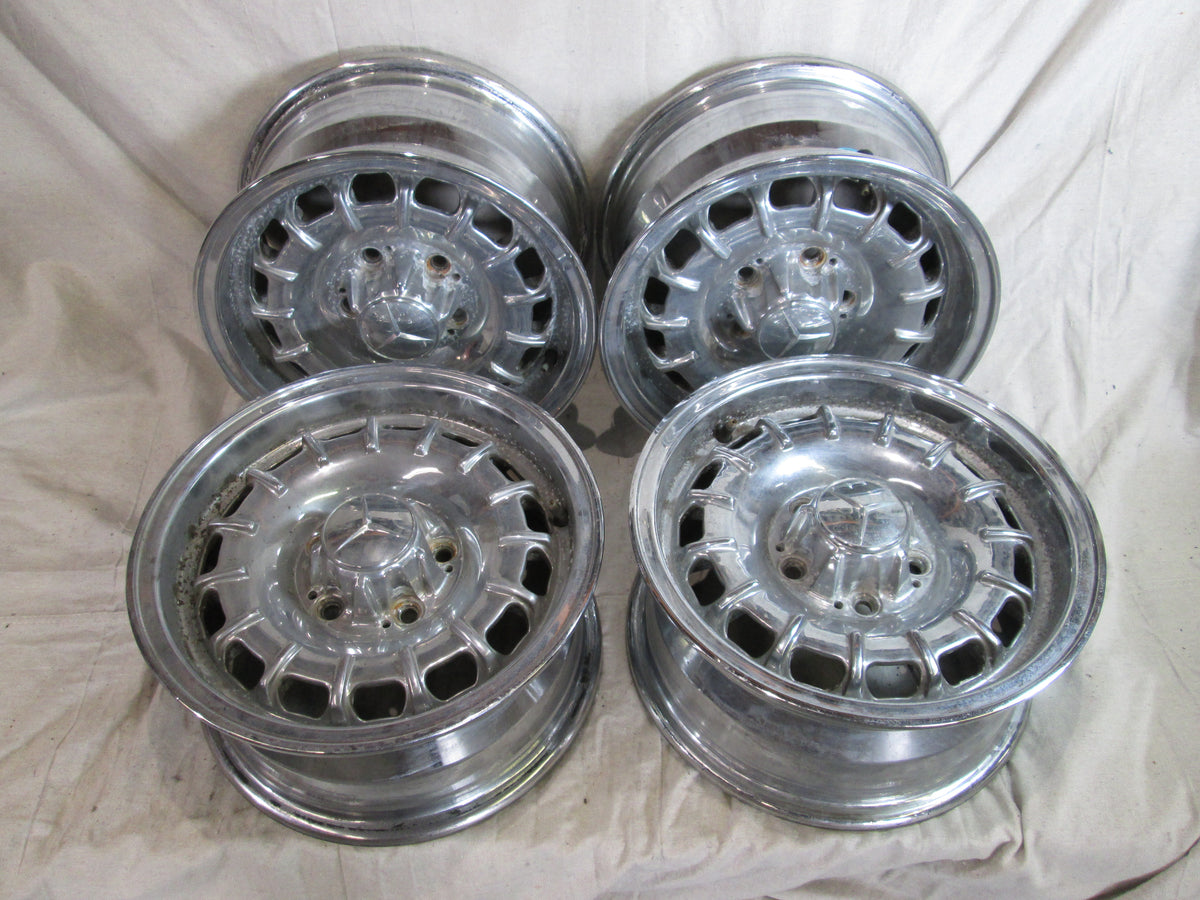 Mercedes R107 W123 W126 380 450 350 chrome wheels 14x6 ET30 – Allums ...