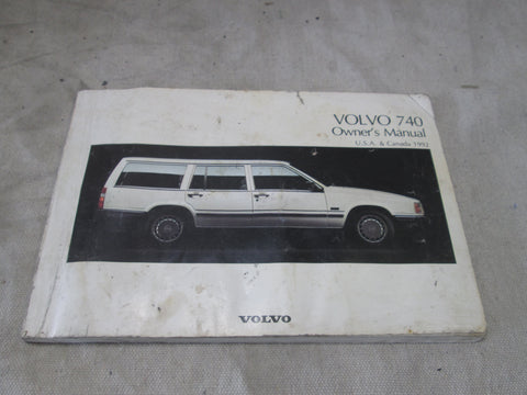 Volvo 740 1992 owners literature manual