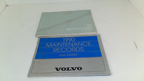 Volvo 740 Owner's Manual Records Book #034 (Circa 1990 USED)
