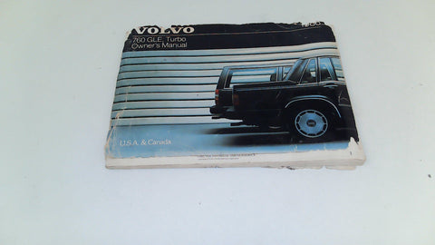 Volvo 760 Wagon Turbo Owner's Manual Records Book w/Sleeve #030 (Circa 1986 USED)