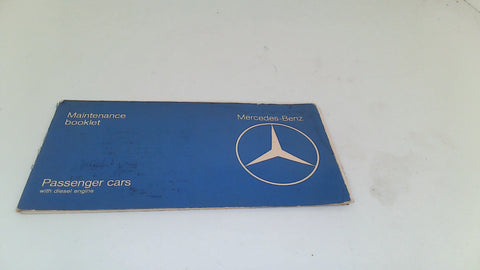 Mercedes 1978's Diesel Owner's Maintenace Booklet (USED)