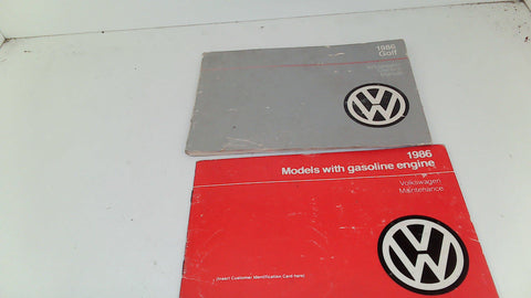 Volkswagen 1986 Owner's Manual (USED)